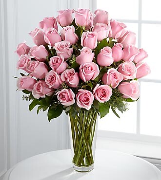 Long Stem Pink Rose Bouquet